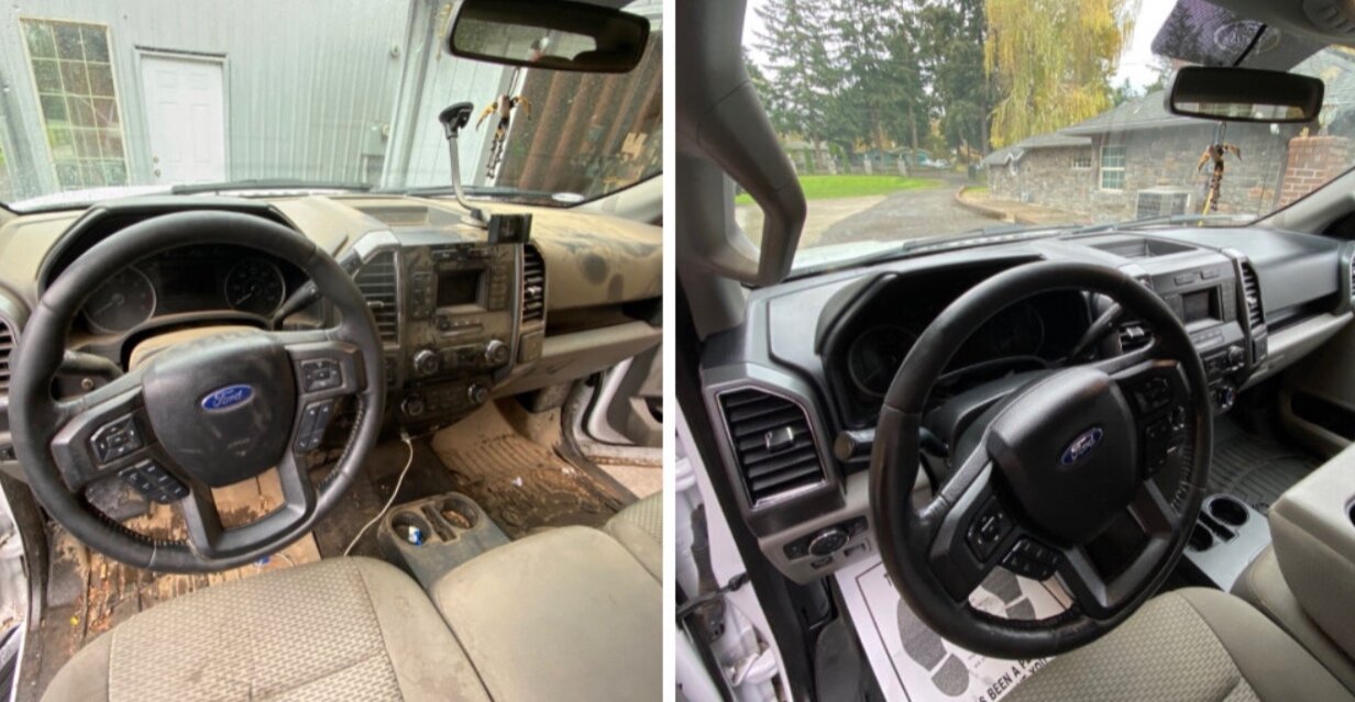 Interior Deep Clean — before and after